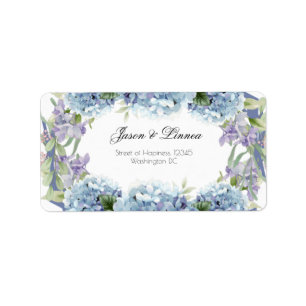 Forget-Me-Not Flowers Watercolor Elegant Label