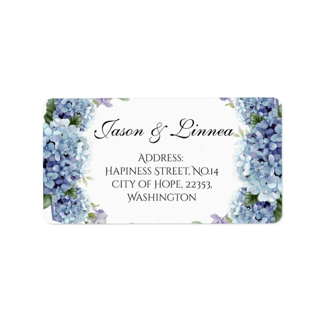 Forget-Me-Not Flowers Watercolor Elegant   Label (Front)