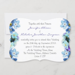 Forget Me Not Flowers Watercolor Wedding Invitation