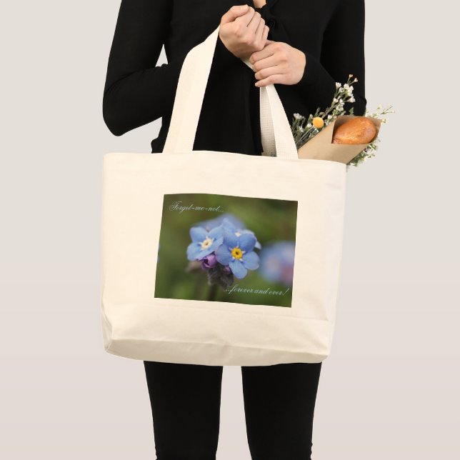 Forget-me-not forever and ever! large tote bag (Front (Product))