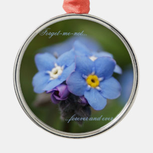 Forget-me-not forever and ever! metal tree decoration