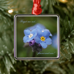 Forget-me-not forever and ever! metal tree decoration