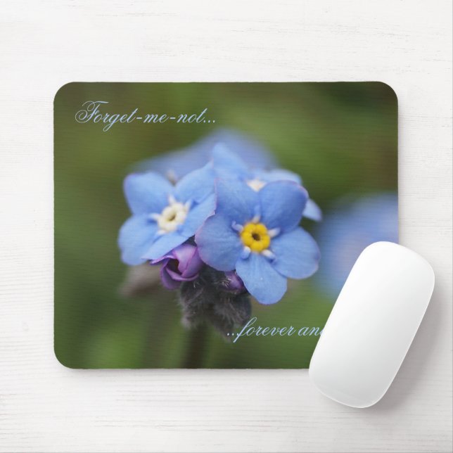 Forget-me-not forever and ever! mouse mat (With Mouse)