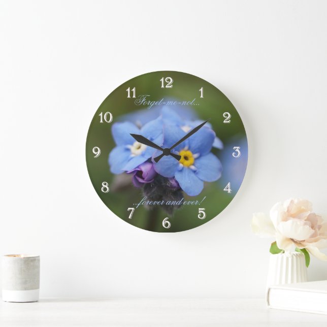 Forget-me-not forever and ever Wall Clock (Home)