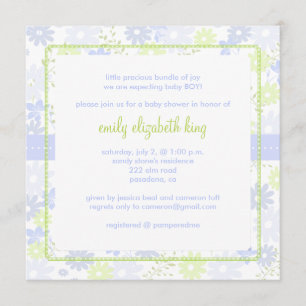 Forget Me Not ~ Garden baby shower Invitation