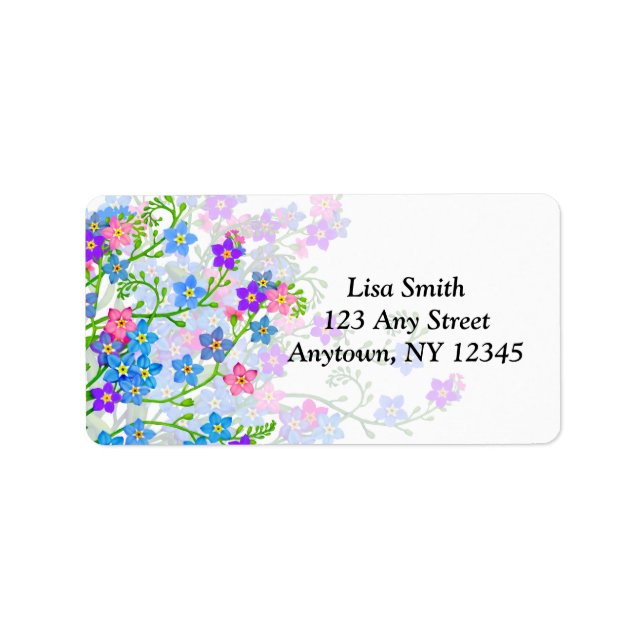 Forget Me Not Garden Floral Labels (Front)