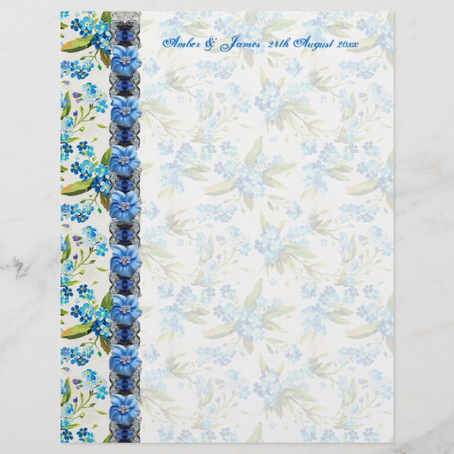 Forget me Not Guest Message Paper (Front)