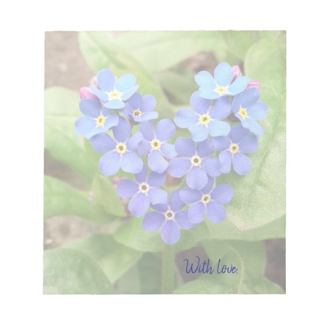 forget-me-not heart - notepad (Front)