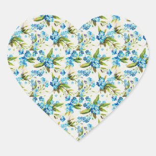 Forget-Me-Not Heart Sticker