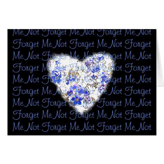Forget-Me-Not Heart Valentine Love Romance (Front Horizontal)