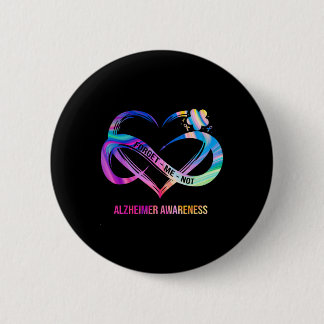 Forget Me Not Heimerheimer Awareness Heart Flower 6 Cm Round Badge