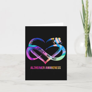 Forget Me Not Heimerheimer Awareness Heart Flower Card