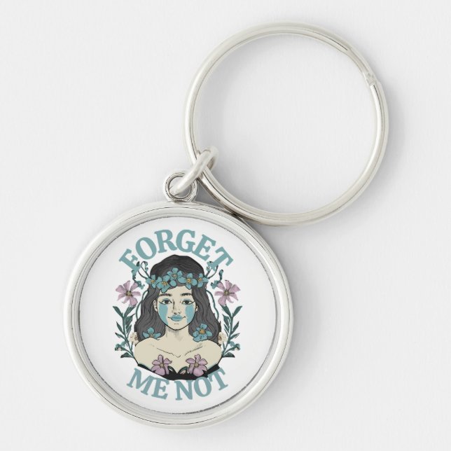 Forget Me Not Key Ring (Front)