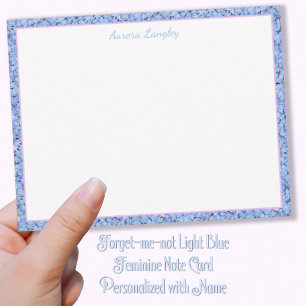 Forget-me-not Light Blue Feminine Card