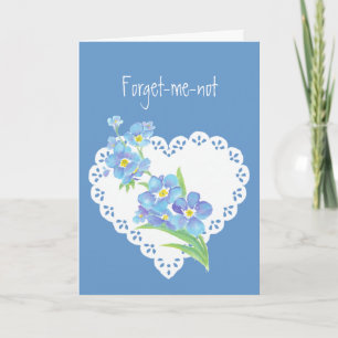 Forget Me Not Love Poem and Flower Card
