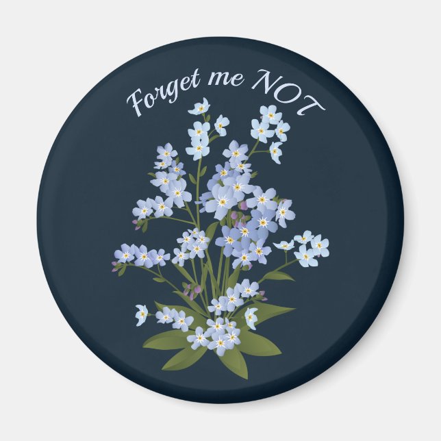 Forget me not  magnet (Front)