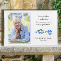 Forget me Not Memorial Photo Condolences