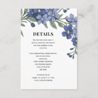 Forget Me Not Modern Floral Wedding Details