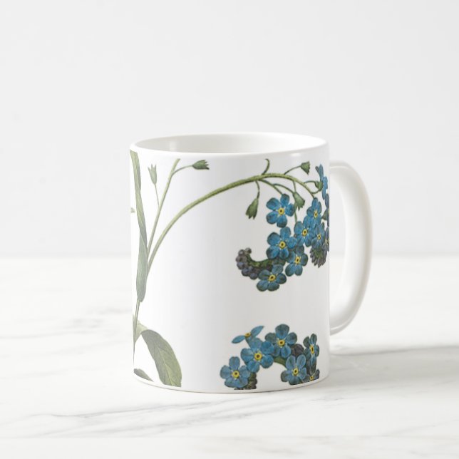 forget-me-not(Myosotis scorpioides) by Redouté Coffee Mug (Front Right)