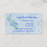 Forget Me Not Nail Salon Business Card