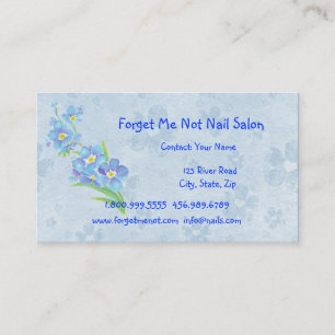 Forget Me Not Nail Salon Business Card