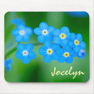 Forget-me-Not Personalised Mouse Mat
