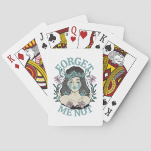 Forget Me Not Playing Cards