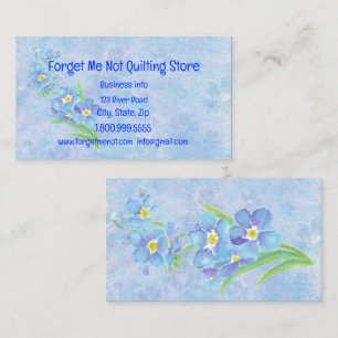 Forget Me Not Pretty Blue Garden Flower Business Card