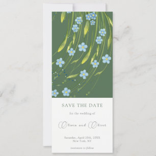 Forget-Me-Not Save the Date Invitation