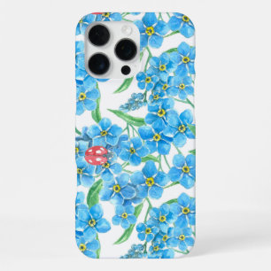 Forget me not seamless floral pattern iPhone 16 pro max case