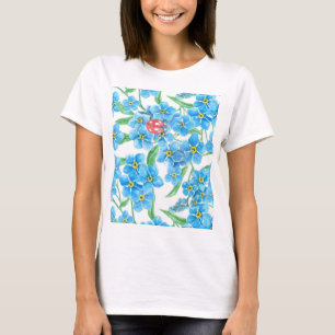 Forget me not seamless floral pattern T-Shirt