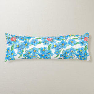 Forget me not seamless pattern body cushion
