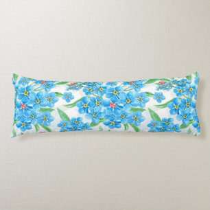 Forget me not seamless pattern body cushion