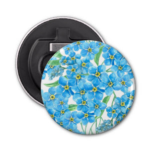 Forget me not seamless pattern bottle opener