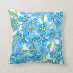 Forget me not seamless pattern cushion