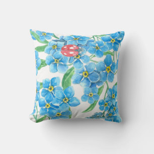 Forget me not seamless pattern cushion