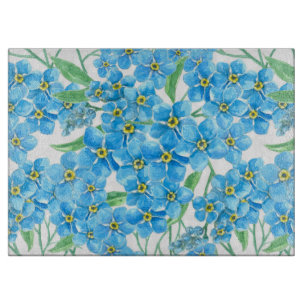 Forget me not seamless pattern cutting board