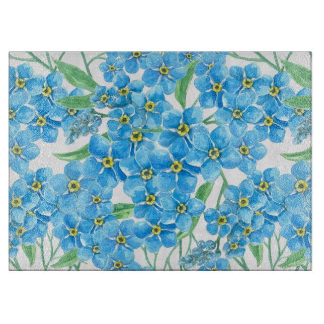 Forget me not seamless pattern cutting board (Front)