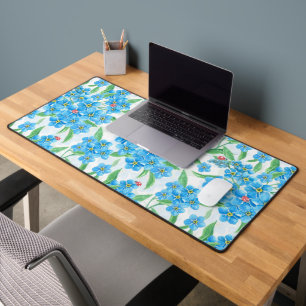Forget me not seamless pattern desk mat