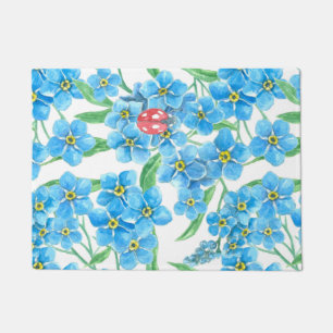 Forget me not seamless pattern doormat