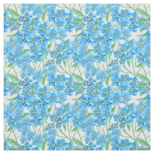 Forget me not seamless pattern fabric (Swatch)
