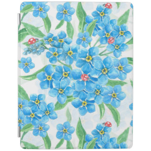 Forget me not seamless pattern iPad cover