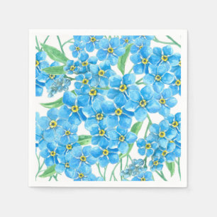 Forget me not seamless pattern napkin