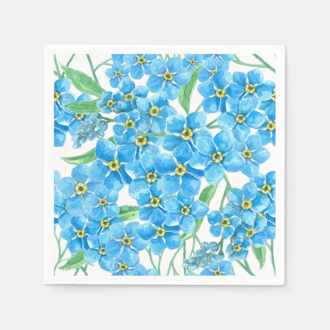 Forget me not seamless pattern napkin (Front)