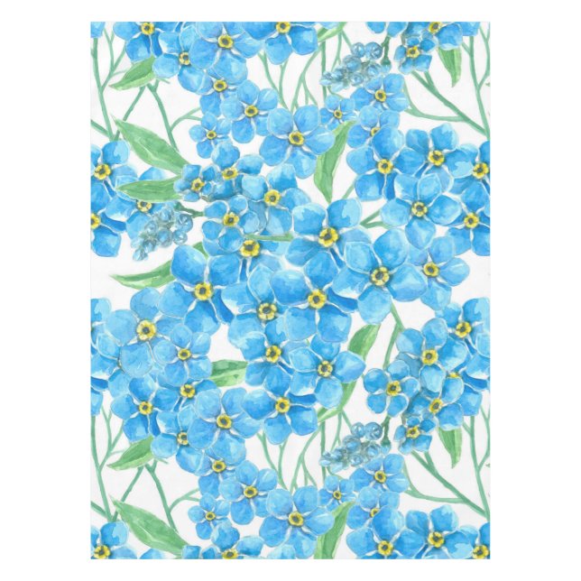 Forget me not seamless pattern tablecloth (Front)