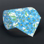 Forget me not seamless pattern tie<br><div class="desc">Watercolor seamless pattern design with forget me not flowers.</div>