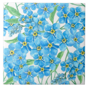 Forget me not seamless pattern tile