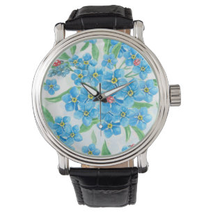 Forget me not seamless pattern watch