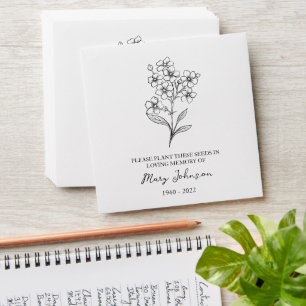 Forget-me-not Seed Memorial Funeral Envelope