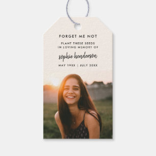 Forget me not Seed Packet Memorial Funeral Gift Tags